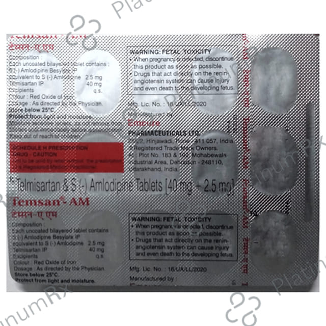 Temsan AM 2.5/40mg Tablet 15s