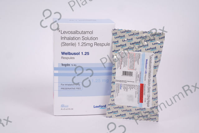 Welbusol 1.25mg Respules 5X2.5ml