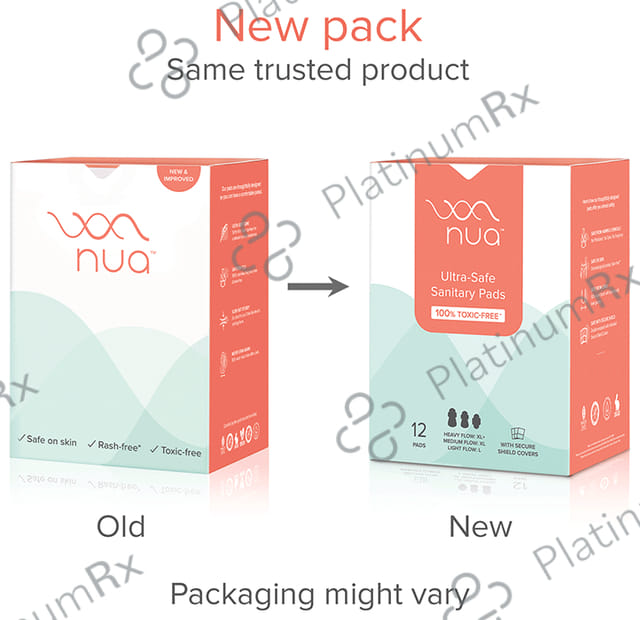 Nua Ultra Safe Assorted Pack 3 sizes XL+(3) XL(5) & L(4) Sanitary Pads For Women