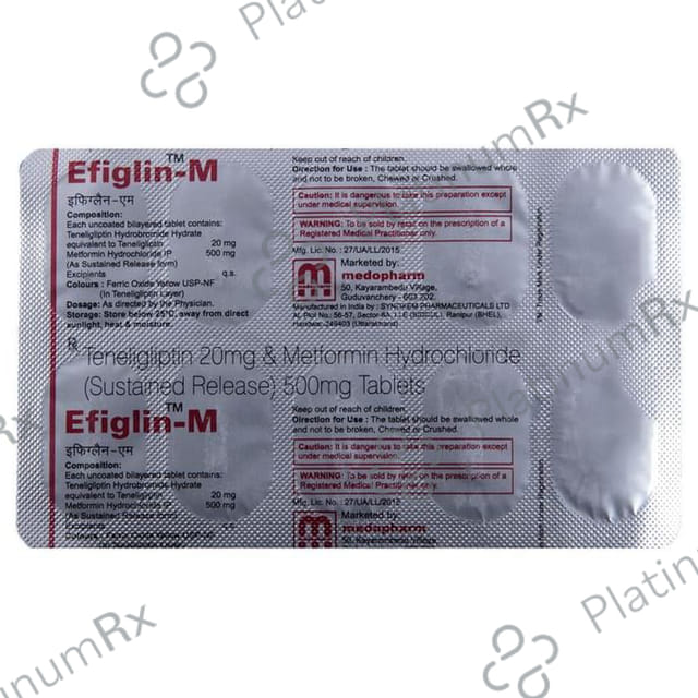 Efiglin M 500/20mg Tablet ER 10s
