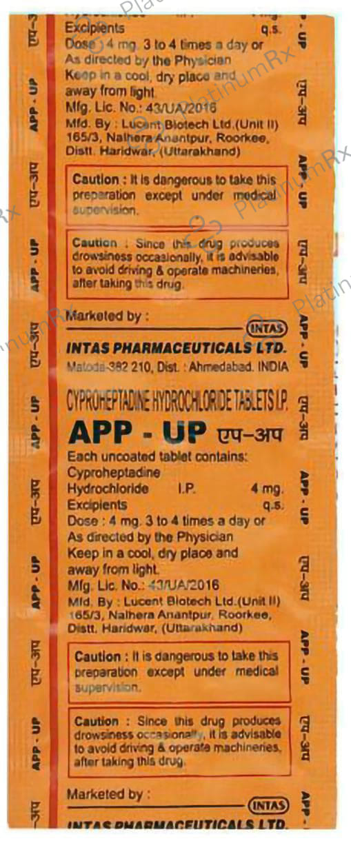 App Up 4mg Tablet 10s