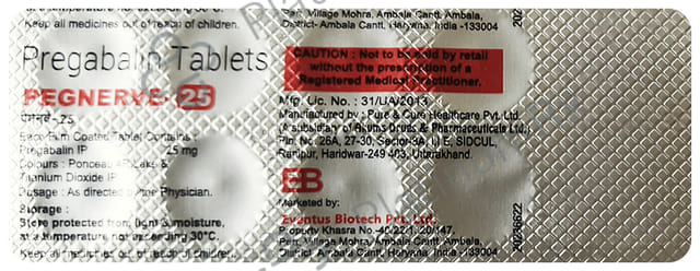 Pegnerve 25mg Tablet