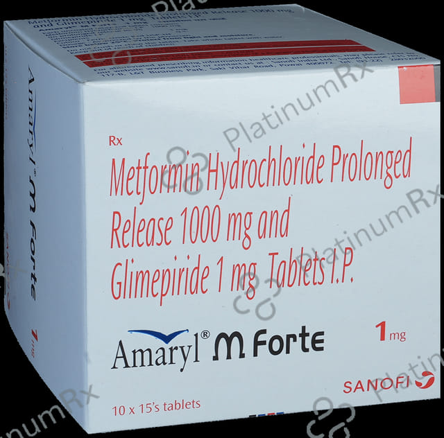 Amaryl M Forte 1/1000mg Tablet PR 15s