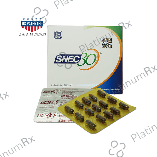 Snec 30 Liquid Turmeric Curcumin Capsule US Patent - Supports Joint, Heart & Brain Health 15 capsules