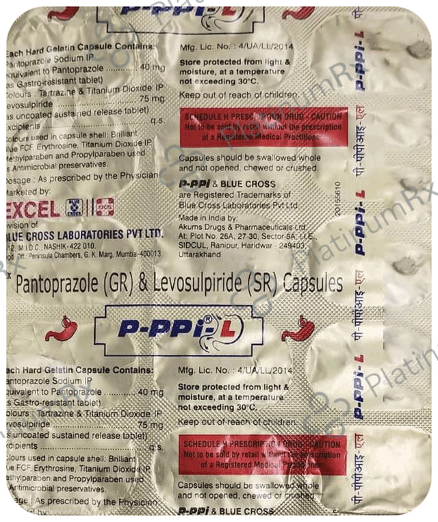 P-Ppi-L 75mg/40mg Capsule SR