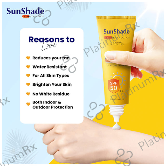 Leeford Sunshade Ultra Block Sunscreen SPF 50 PA+++ Lotion 50ml
