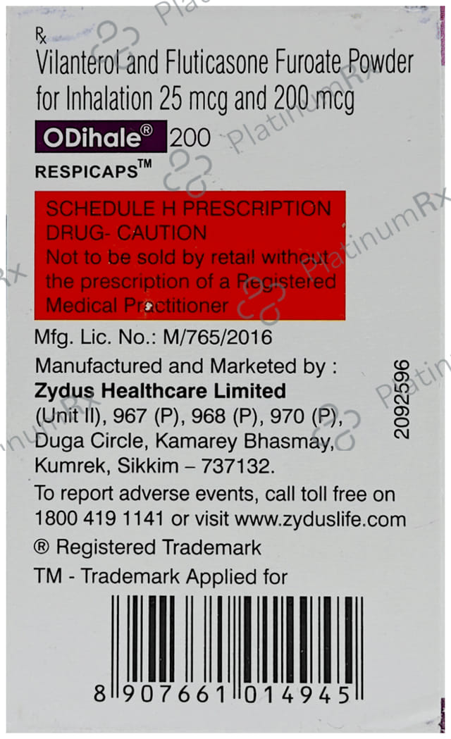 Odihale 200mcg/25mcg Respicap 30s