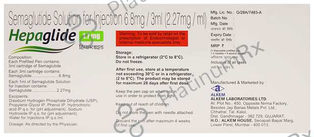 Hepaglide 1.7mg Injection (1 Multi-dose Disposable Pen, 4 Needle, 4 Alcohol Swab)