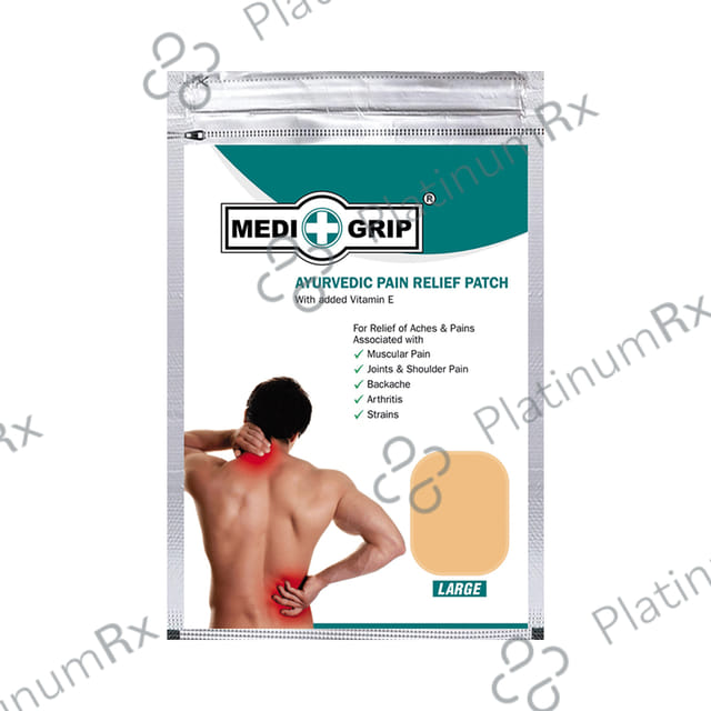 Medigrip Ayurvedic Pain Relief Patch Large Brown 15 patches