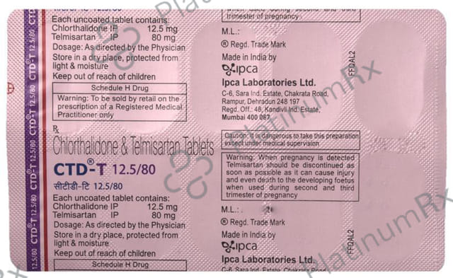 CTD T 12.5/80mg Tablet 10s