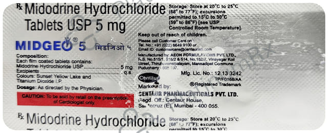 Midgeo 5mg Tablet 10s