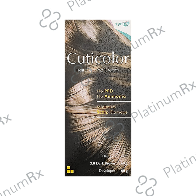 Cuticolor Hair Coloring Dark Brown Cream 60gm