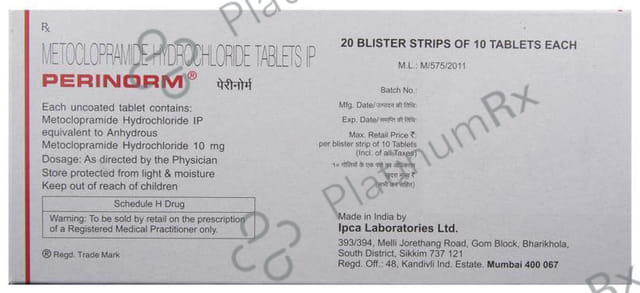 Perinorm 10mg Tablet 10s