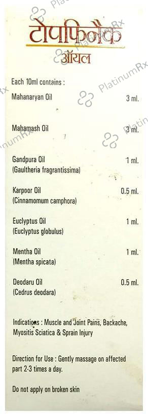 Topfenac Orthopaedic Oil
