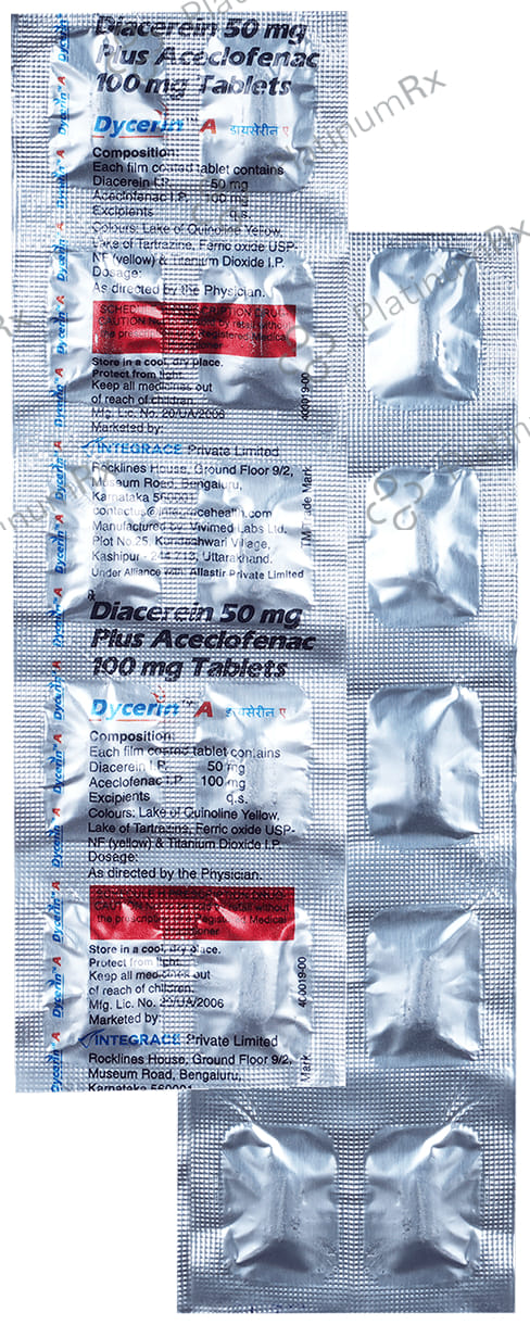 Dycerin A 100/50mg Tablet 10s