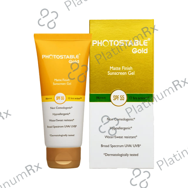 Photostable Gold Sunscreen SPF 55 Gel 50gm