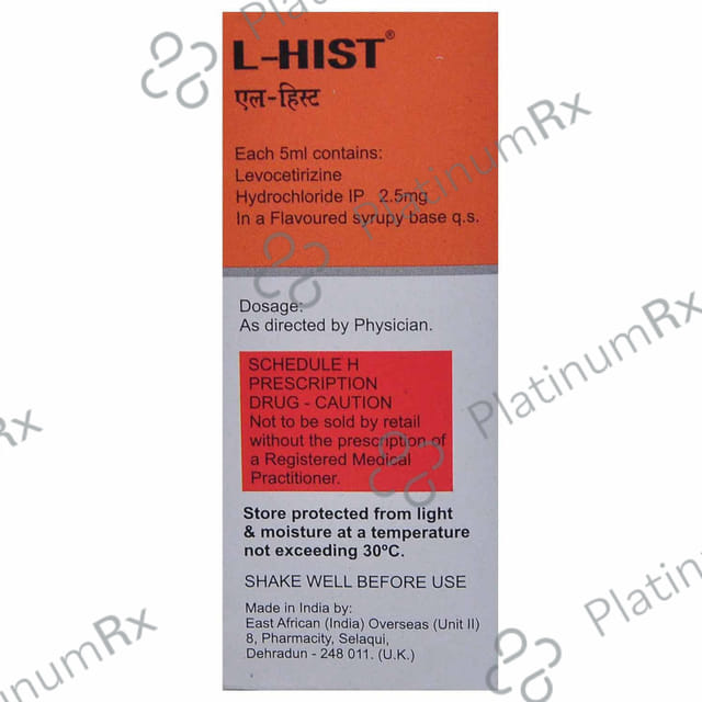 L Hist 5mg Syrup