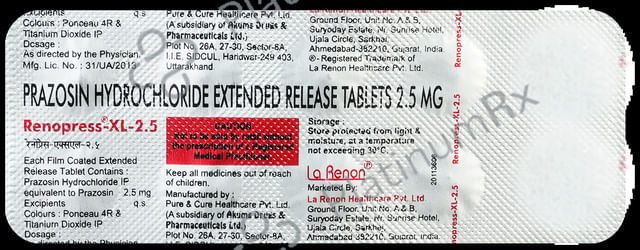 Renopress XL 2.5mg Tablet 10s