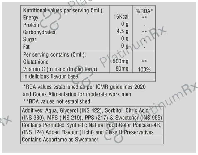 Zeelab Glutathione Sugar Free Oral Solution 5ml