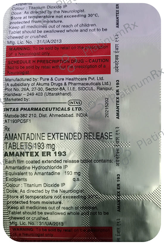 Amantex 193mg Tablet ER 10s