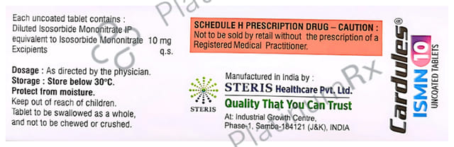 Cardules Ismn 10mg Tablet 10s