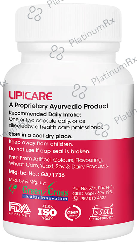 Vitagreen Lipicare 500mg Capsule
