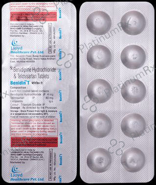 Benidin T 4/40mg Tablet 10s