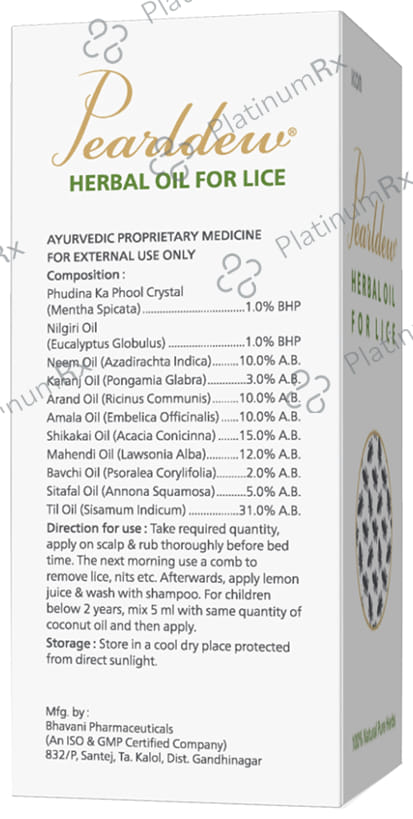 Pearldew Herbal Oil for Lice (25ml Each) 1 Bottle