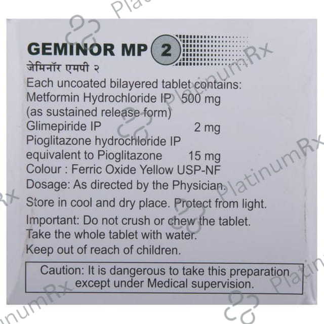 Geminor MP 2/500/15mg Tablet SR 15s