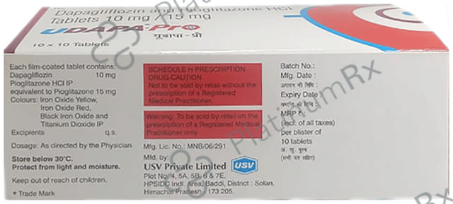 Udapa Pro 10/15mg Tablet 10s