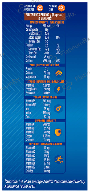 Horlicks Drink - Powder with Zinc, Vitamin C & D - Flavour Chocolate Delight 500 gm