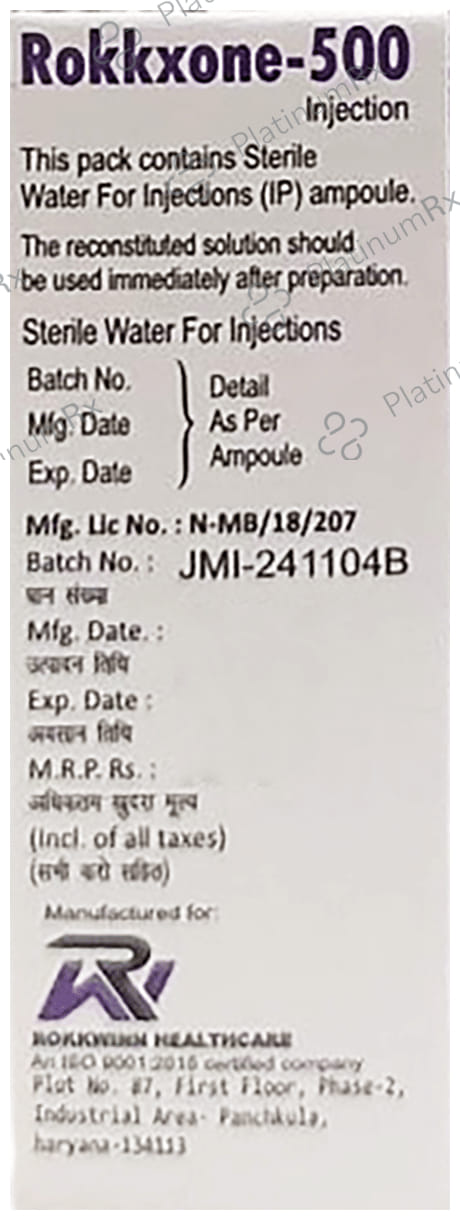 Rokkxone 500mg Injection