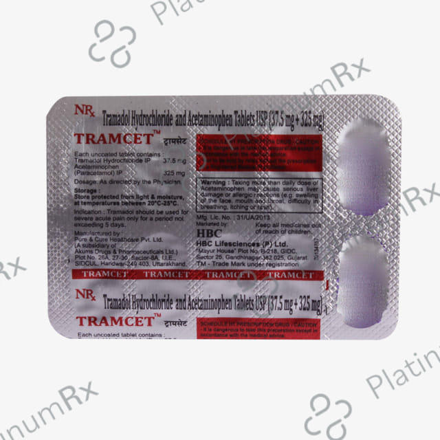 Tramcet 37.5mg/325mg Tablet