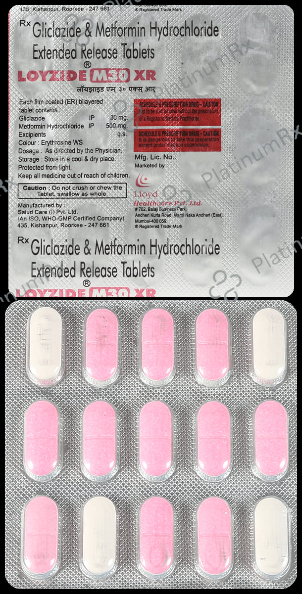 Loyzide M 30/500mg Tablet XR 15s