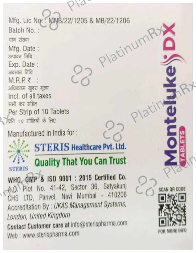Monteluke DX 400/10mg Tablet 10s