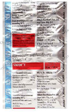 Stator F 10/160mg Tablet 15s