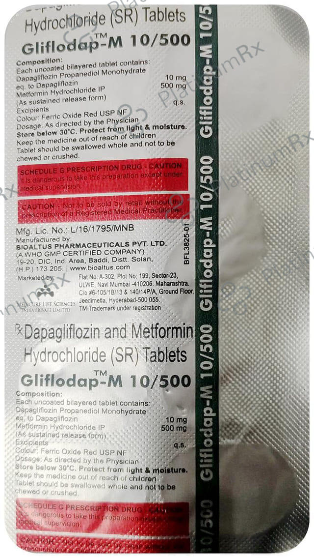 Gliflodap M 10mg/500mg Tablet