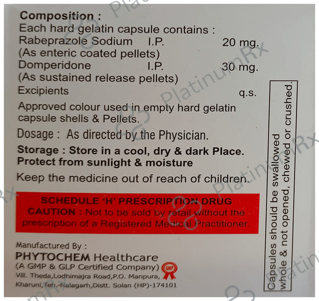 Rabenza 30/20mg D Capsule SR 10s