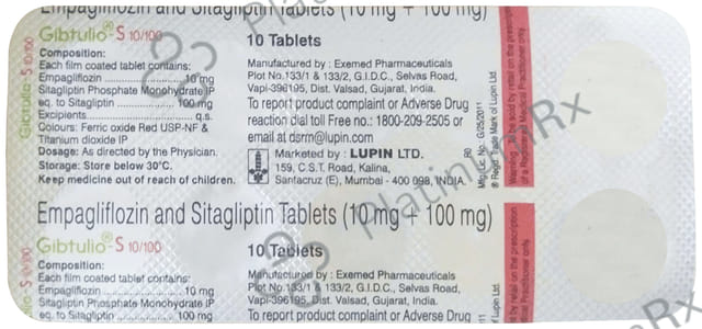 Gibtulio S 10/100mg Tablet 10s