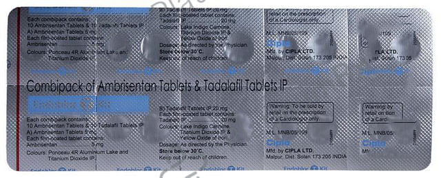 Endobloc T 5/20mg Combipack Tablet 20s
