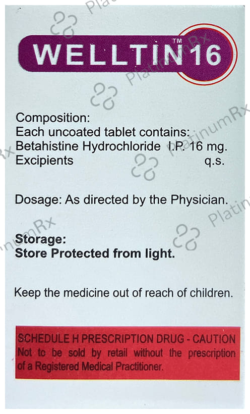 Welltin 16mg Tablet 15s