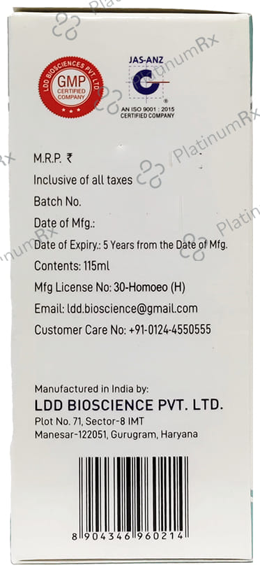 LDD Bioscience Digerite Syrup 115 ml