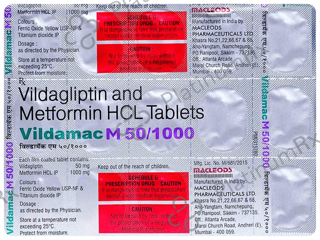 Vildamac M 50/1000mg Tablet 15s
