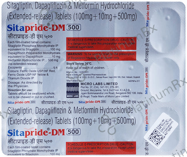 Sitapride DM 10/500/100mg Tablet 15s