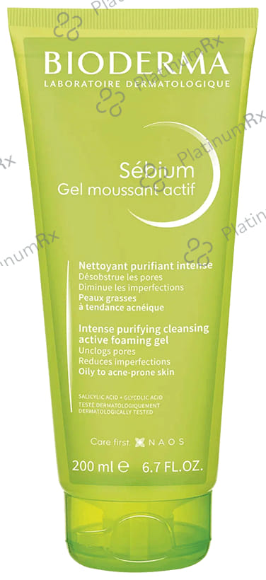 Bioderma Sebium Gel Moussant Actiff Intense Purifying Cleansing Active Foaming Gel