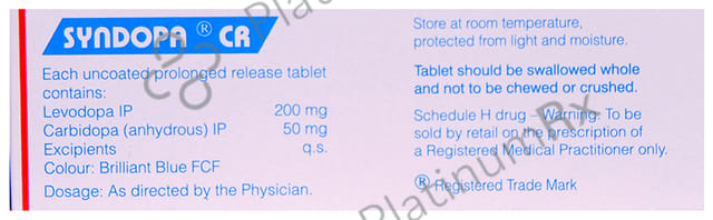 Syndopa CR 200/50mg Tablet 10s