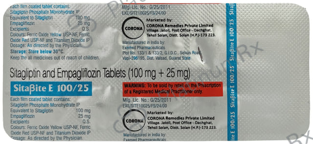 Sitabite E 100/25mg Tablet 10s