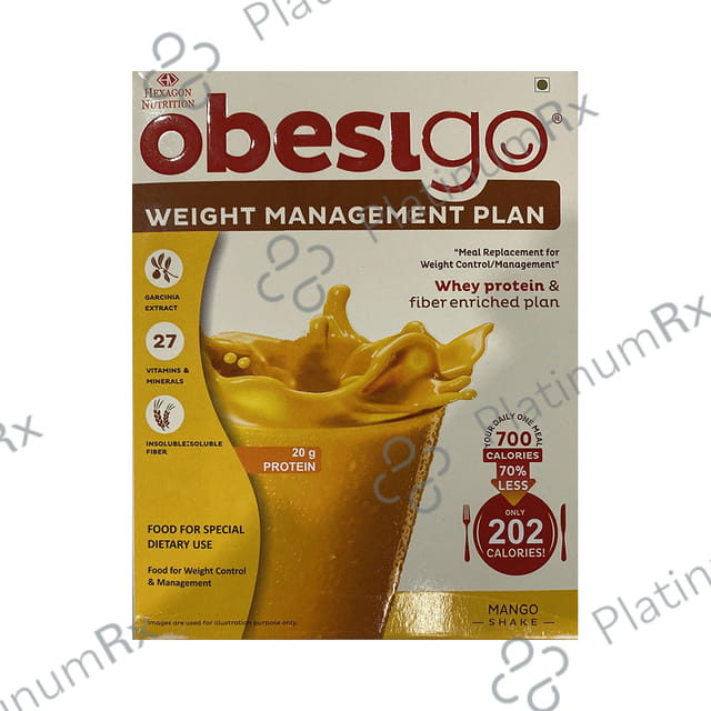 Obesigo Whey Protein Mango Shake Sachet 50gm