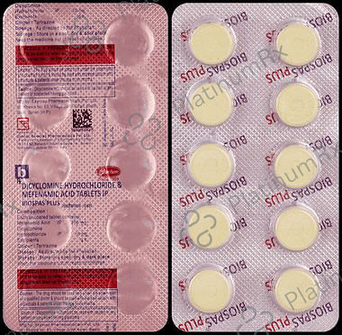Biospas Plus 10mg/250mg Tablet