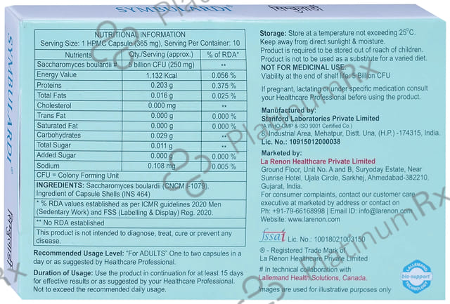 Symbulardi 250mg Capsule 10s